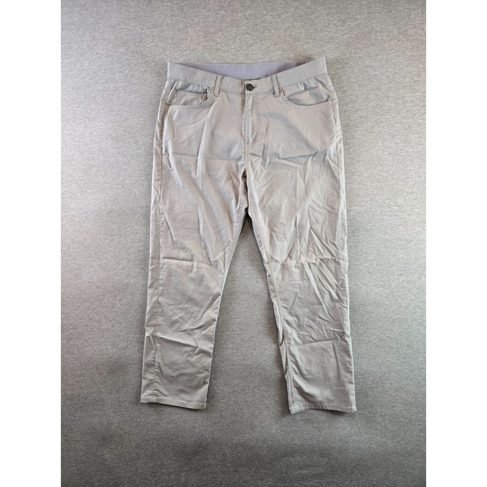 Faherty Pants Mens 34x28 Movement 5 Pocket Chino Coolmax‎ Organic Cotton Blend